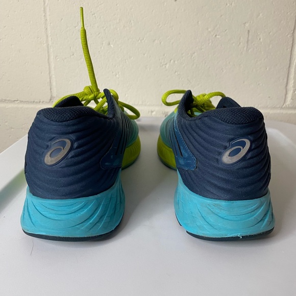 Asics Women’s FuseX Blue Yellow Running Shoes Size 7.5 - Picture 6 of 11